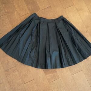 Weber Round Pleated Mini Skirt Black Womens Size 44